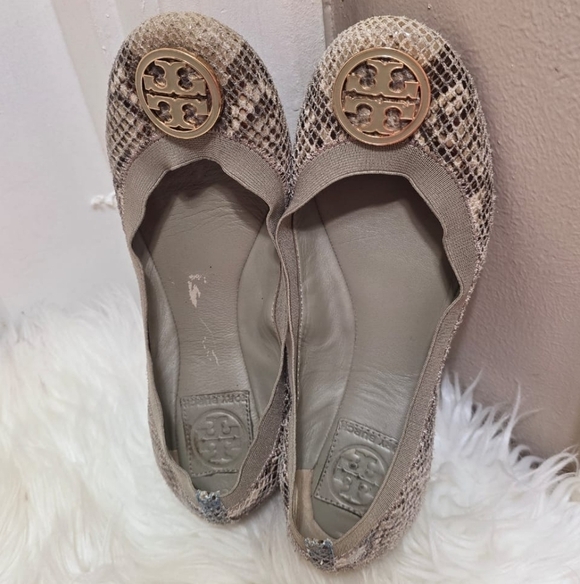 Tory Burch Caroline Skin Print Ballet Flats Size 8M🌴 - Picture 3 of 8